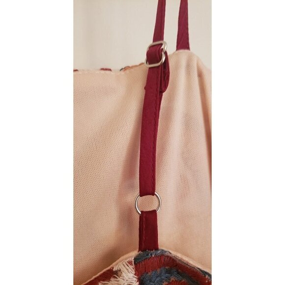 NWT SAM EDELMAN EMBROIDERED STRAPPY SHEATH NUDE MULTI COLOR DRESS SIZE 10 - Picture 9 of 10